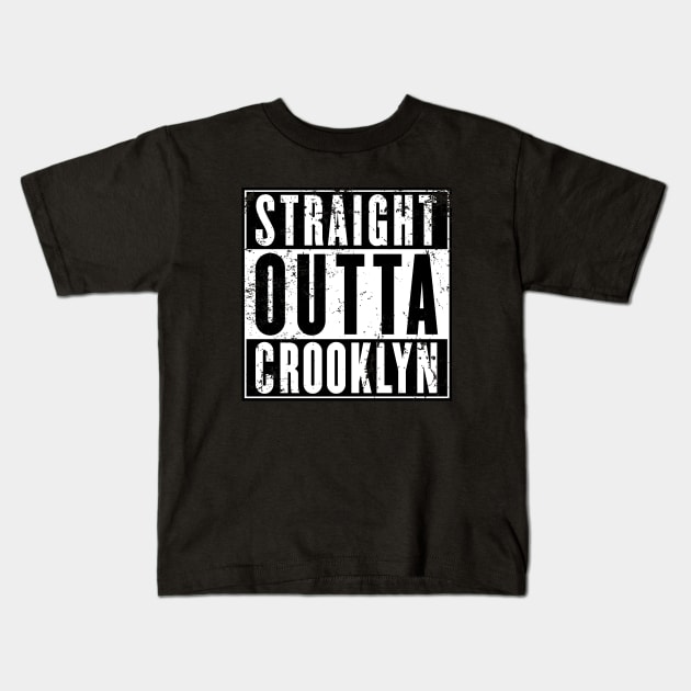 STRAIGHT OUTTA CROOKLYN Kids T-Shirt by forgottentongues